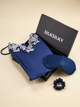3Pcs Set Gift - Silk Nightgown   Eye Mask   Scrunchie