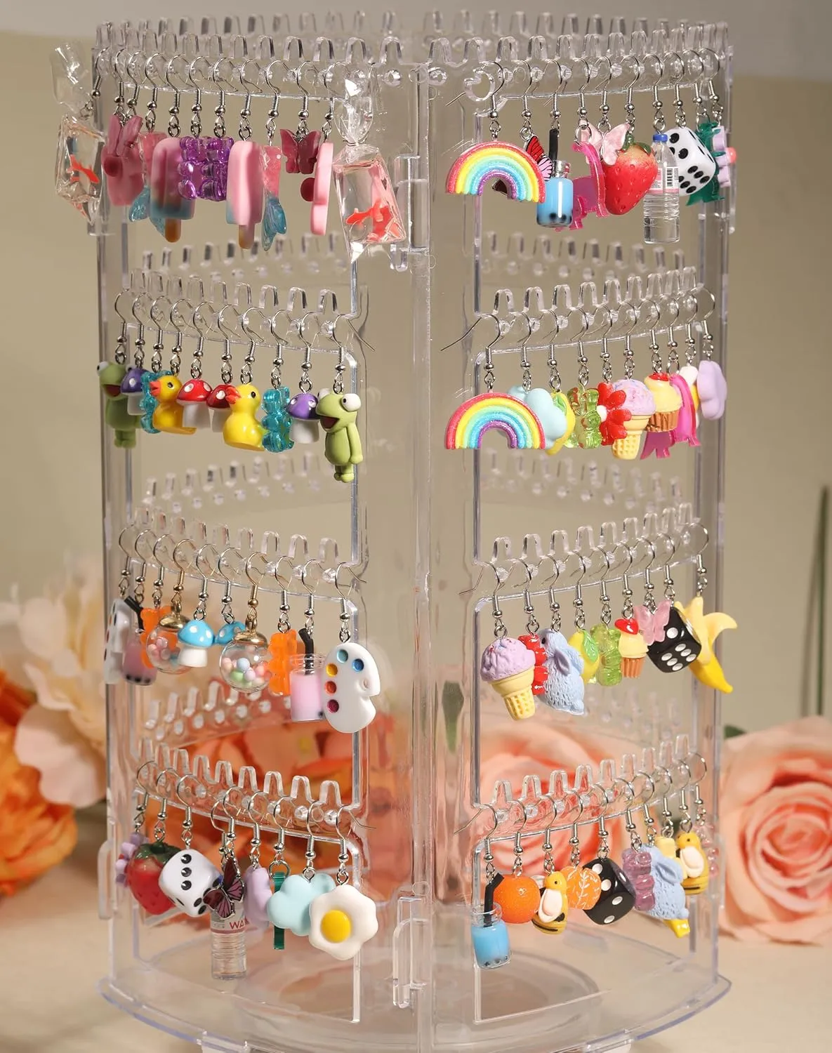 40 Pairs Cute Earring Collection: Cute, Funky, and Weird Earrings for Women and Teens