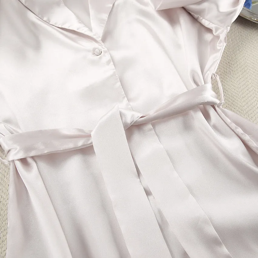 Amozae church outfit 2024 Autumn New Nightgown Loose Comfortable Trousers Artificial Silk Casual Women's Home Wear French Suit
