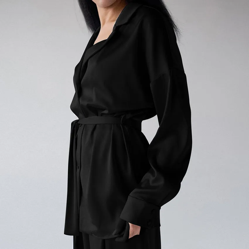 Amozae church outfit 2024 Autumn New Nightgown Loose Comfortable Trousers Artificial Silk Casual Women's Home Wear French Suit