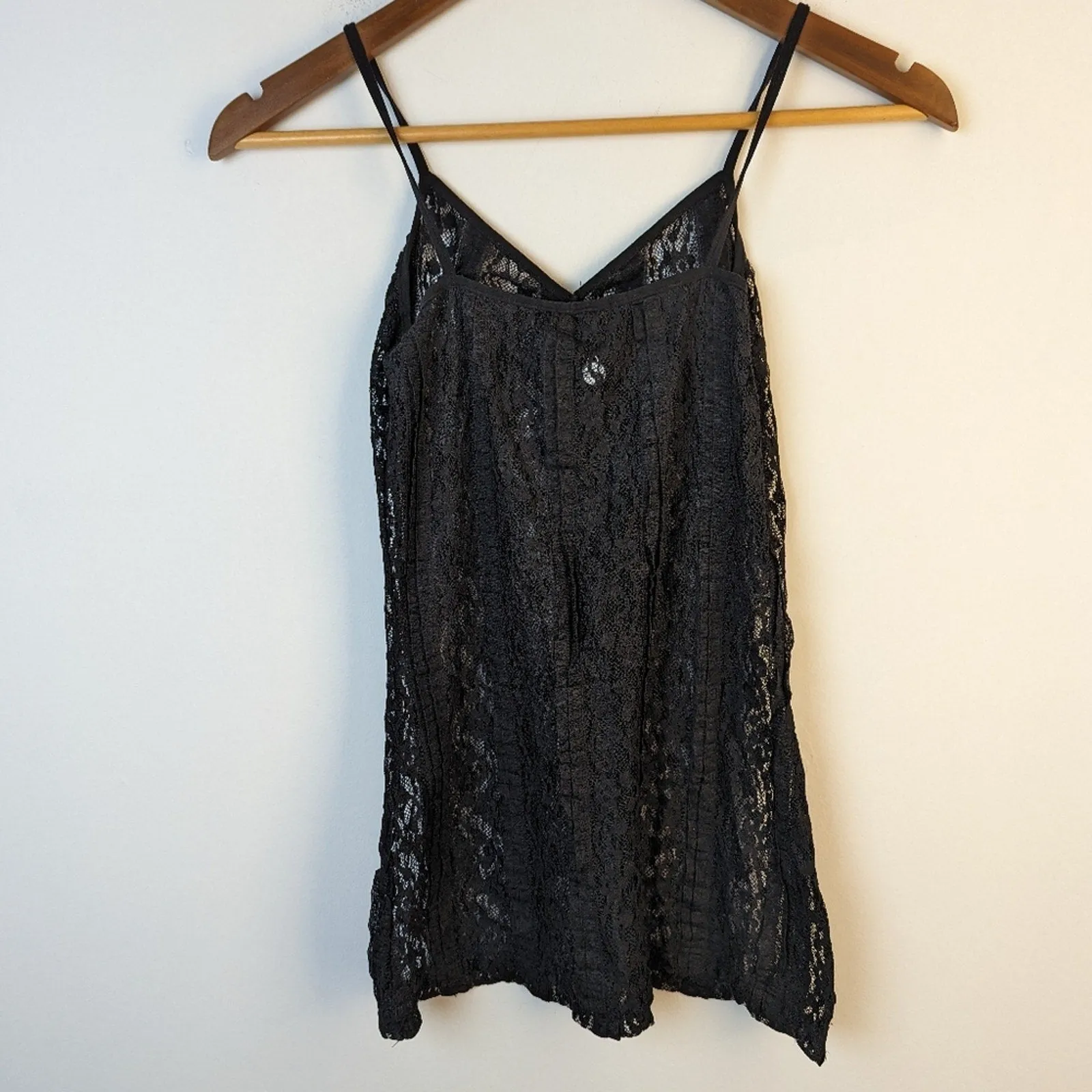 BKE Boutique Sheer Black Lace Nightgown / Medium