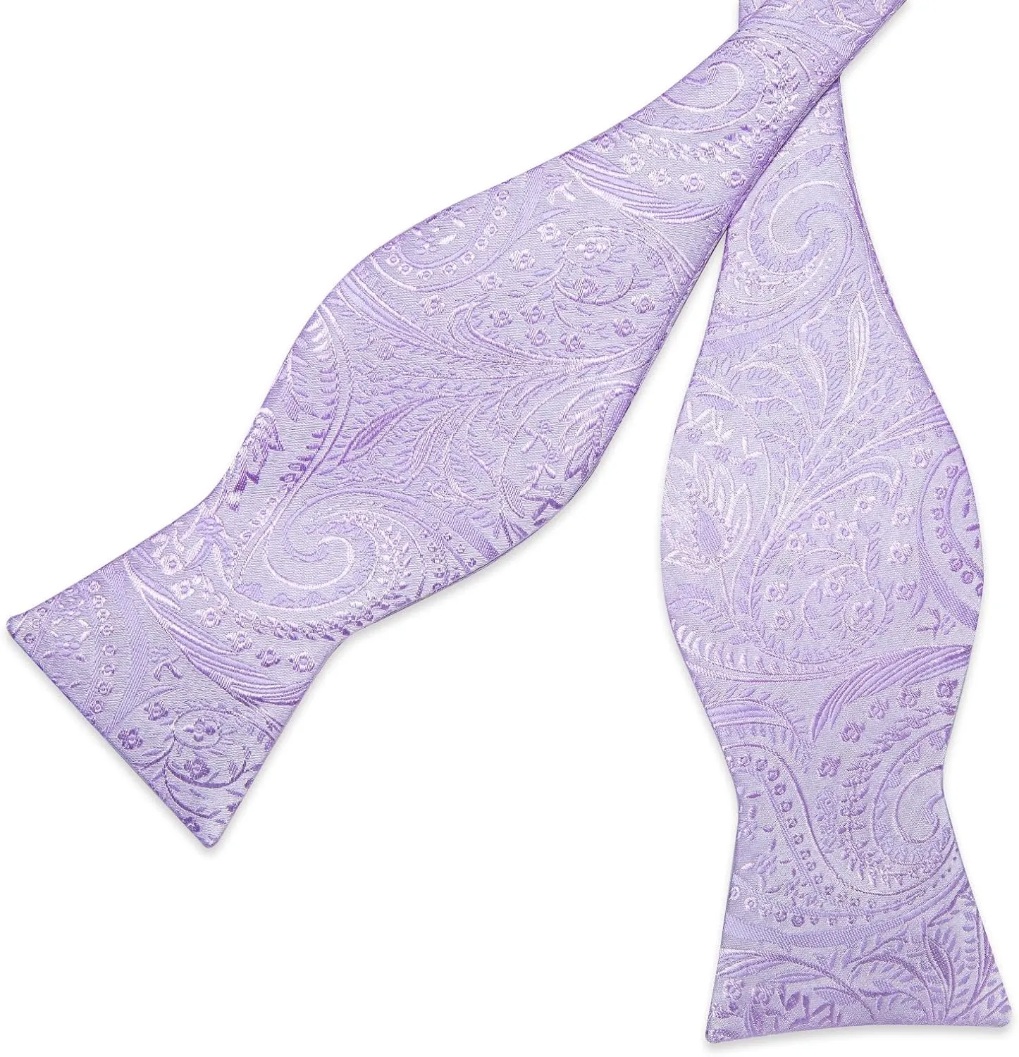 DiBanGu Paisley Bow Ties for Men Silk Self Tied Bowtie and Pocket Square Cufflinks with Lapel Pin for Wedding Party