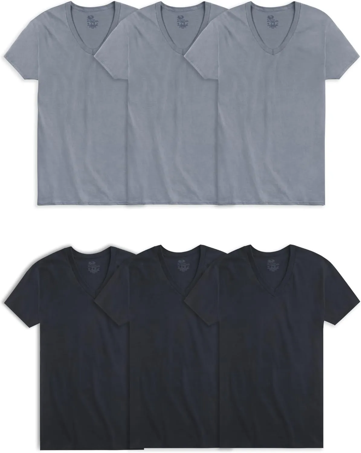 Fruit of the Loom Men's Eversoft Cotton Stay Tucked V-Neck T-Shirt
