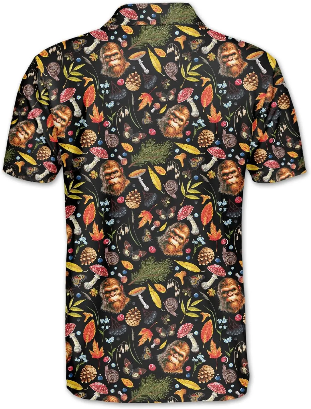 Funny Casual Golf Pattern Polo Shirts for Men Golf Polos Pattern Mens Polo Shirts Short Sleeve Button Up Shirt Men
