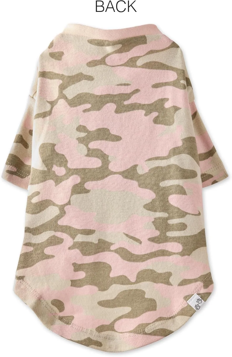 Multipack 100% Organic Cotton Dog Short Sleeve T-Shirt Pet Tees for All Breeds, Camo-Pink, X-Small