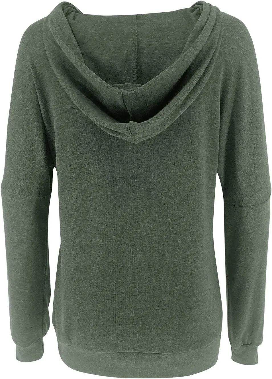 PRETTODAY Women's Casual Lightweight Hoodies Long Sleeve White Drawstring Sweatshirts Loose Pullovers with Pocket