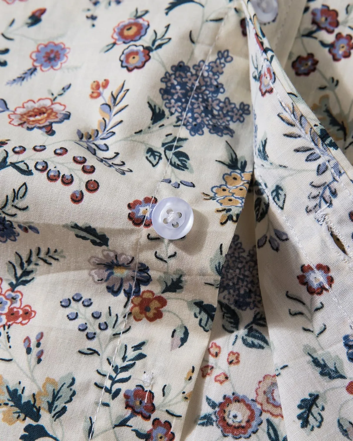 TUNEVUSE Mens Long Sleeve Floral Dress Shirt Flowered Pattern Print Button Down Shirts Cotton