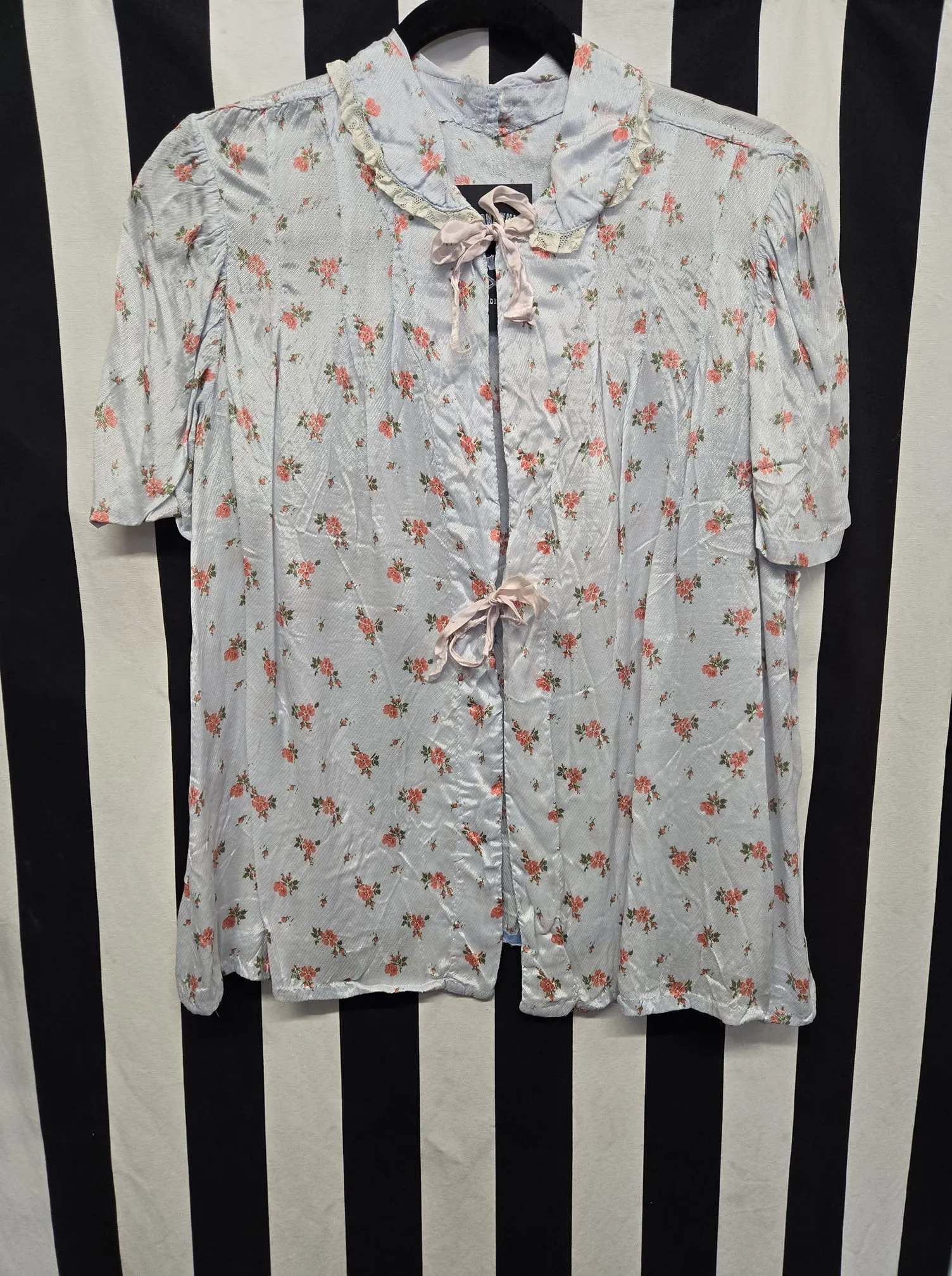 Vintage 1950's Blue Nightgown Top