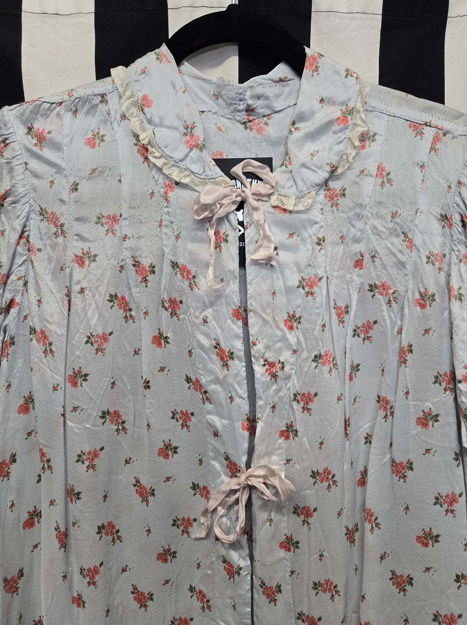 Vintage 1950's Blue Nightgown Top