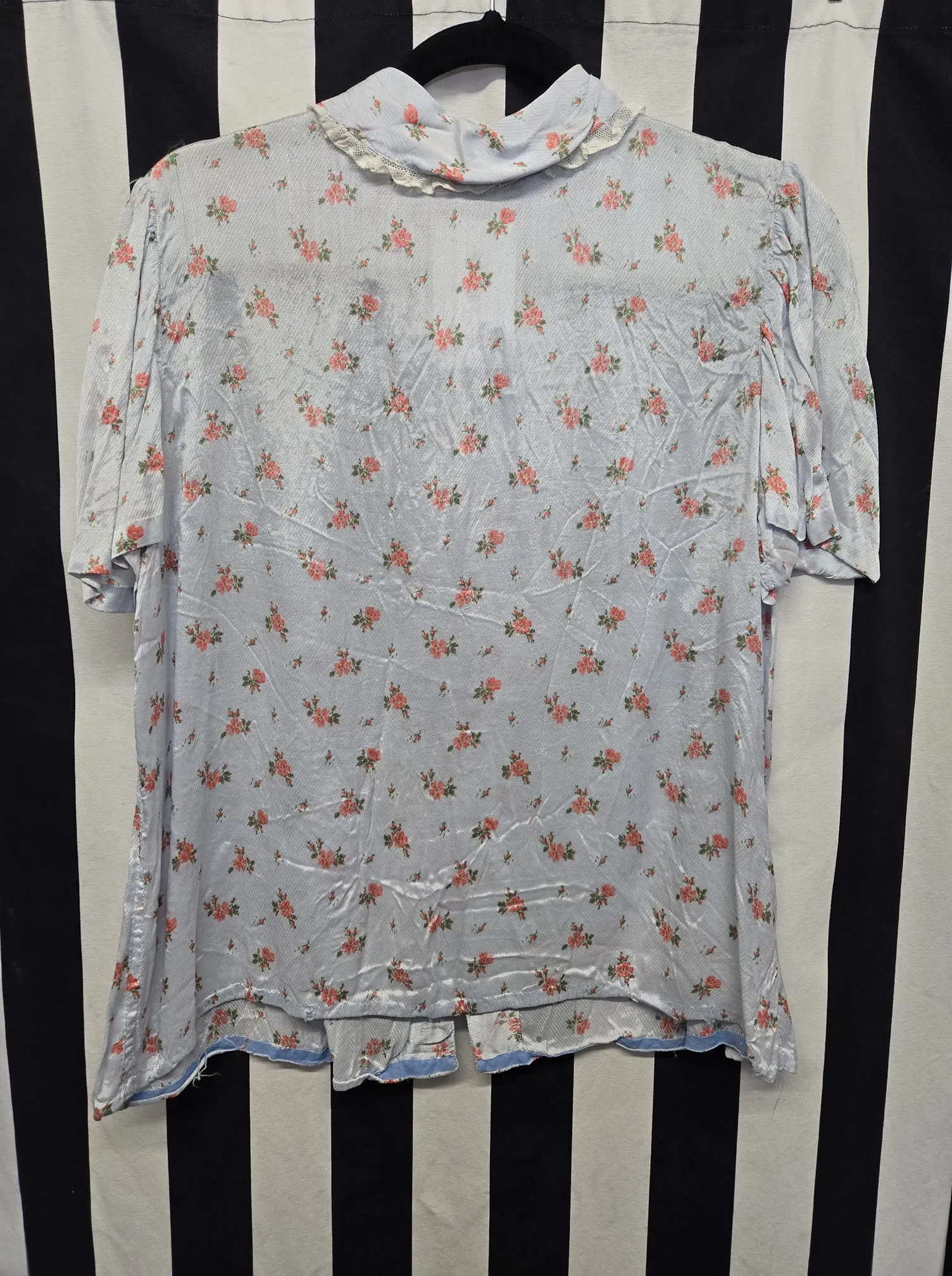 Vintage 1950's Blue Nightgown Top
