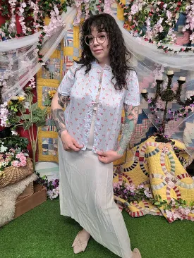 Vintage 1950's Blue Nightgown Top