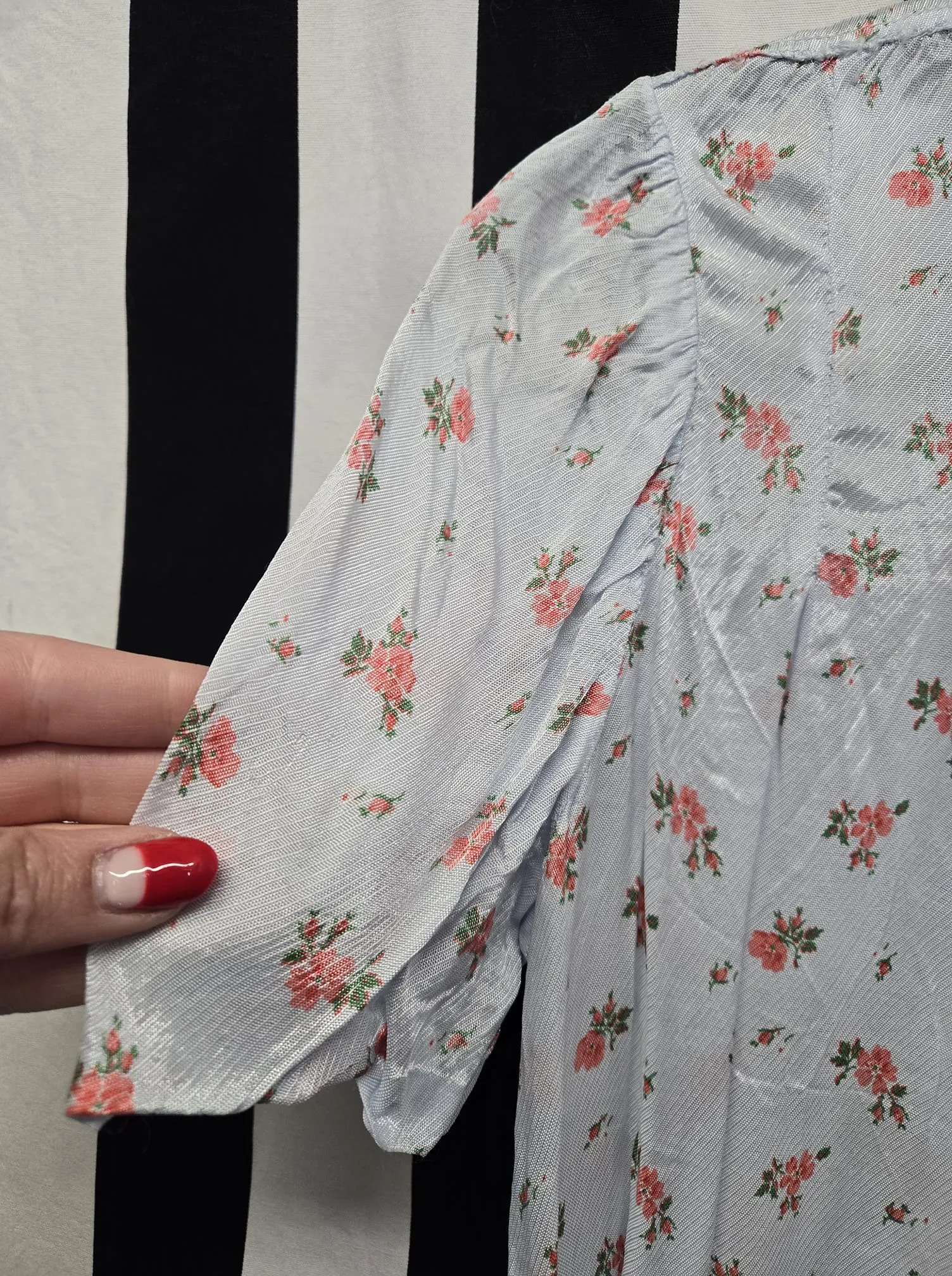 Vintage 1950's Blue Nightgown Top