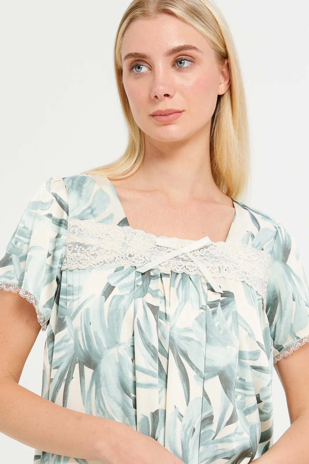 Women Assorted Floral Satin Nightgown