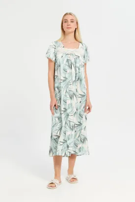 Women Assorted Floral Satin Nightgown