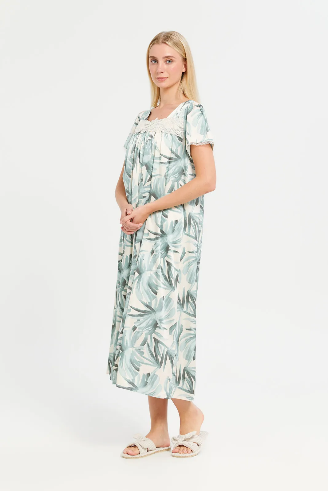 Women Assorted Floral Satin Nightgown