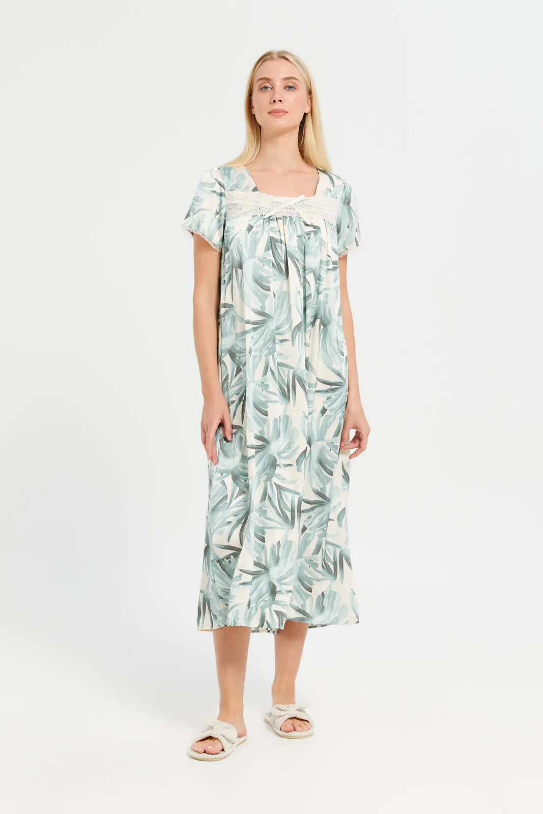 Women Assorted Floral Satin Nightgown