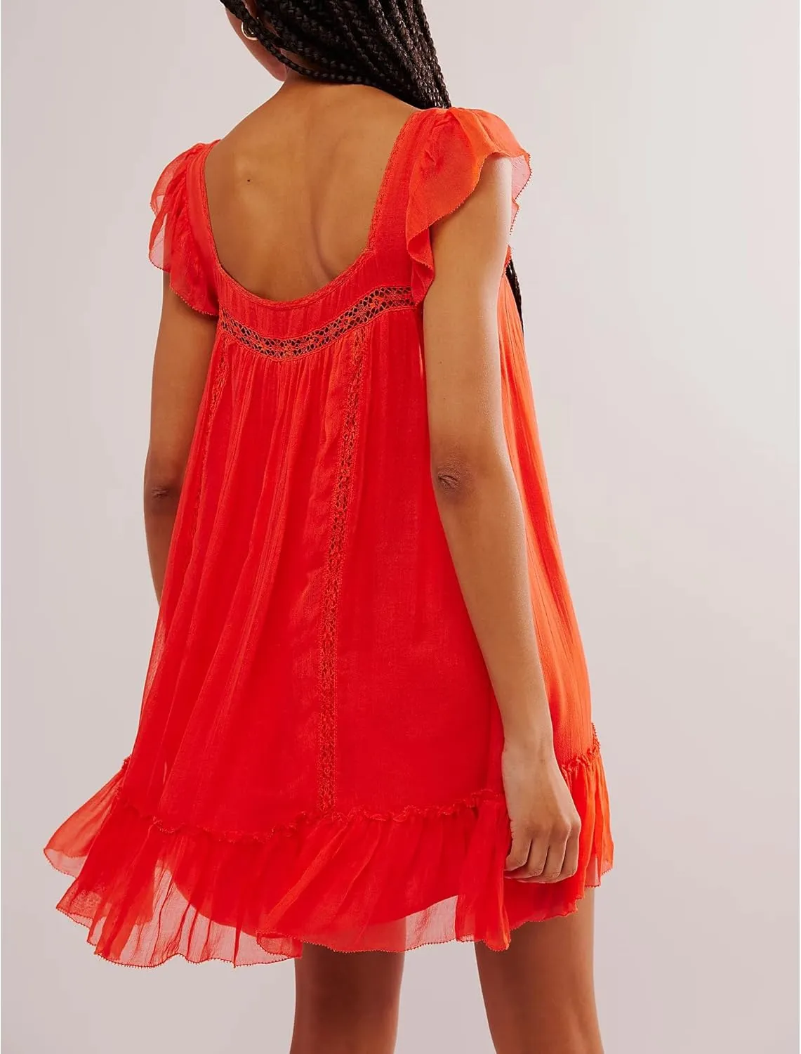 Women Y2k Slip Lace Mini Dress Summer Going Out Boho Sleeveless Drop Waist Ruffle Hem Swing Flowy Short Tunic Dress