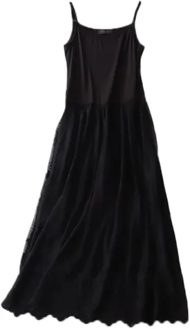 YM YOUMU Women Cotton Floral Lace Patchwork Full Slip Dress for Under Dress Extender 110 cm Length