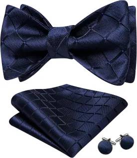 YOHOWA Bow Ties for Men Paisley Self Tie Bowtie Pocket Square Cufflinks Set Classic Woven Formal Wedding Tuxedo Party
